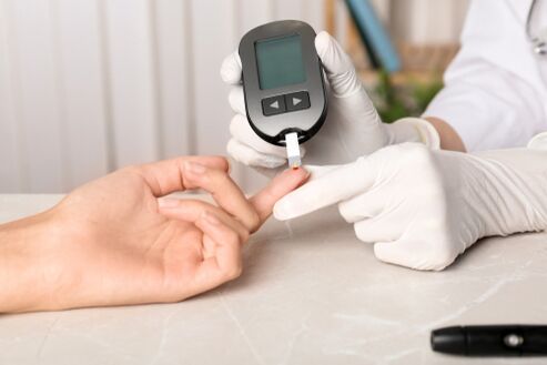 Muestreo de sangre para diabetes